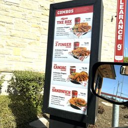 The menu price with the six piece tender combo now $16