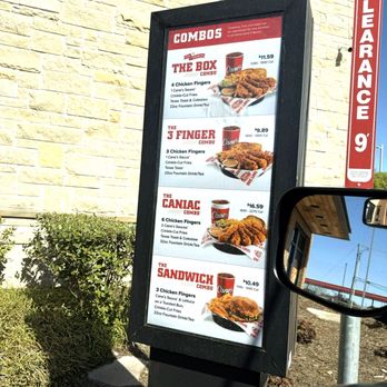 Raising Cane's Chicken Fingers - The menu price with the six piece tender combo now $16 - Fast Food Near Me - Round Rock, Texas