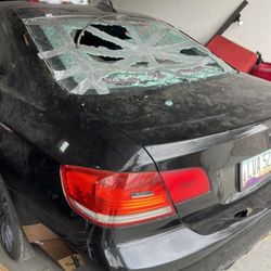 Sebastian's Automotive Services - Before:BMW Back Glass Replacement
