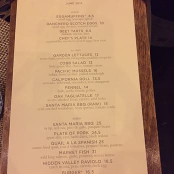 Barbareño - Menu for June 2015 - New American Near Me - Santa Barbara, California Barbareño - Menu for June 2015 - New American Near Me - Santa Barbara, California