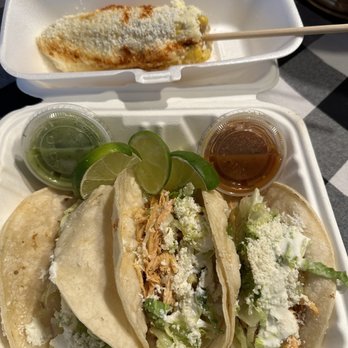 El Taco Loco - Tings 3 Steak Tacos Elotes (Mexican Street Corn) Salsa, salsa verde - Mexican Near Me - Camden, New Jersey El Taco Loco - Tings 3 Steak Tacos Elotes (Mexican Street Corn) Salsa, salsa verde - Mexican Near Me - Camden, New Jersey