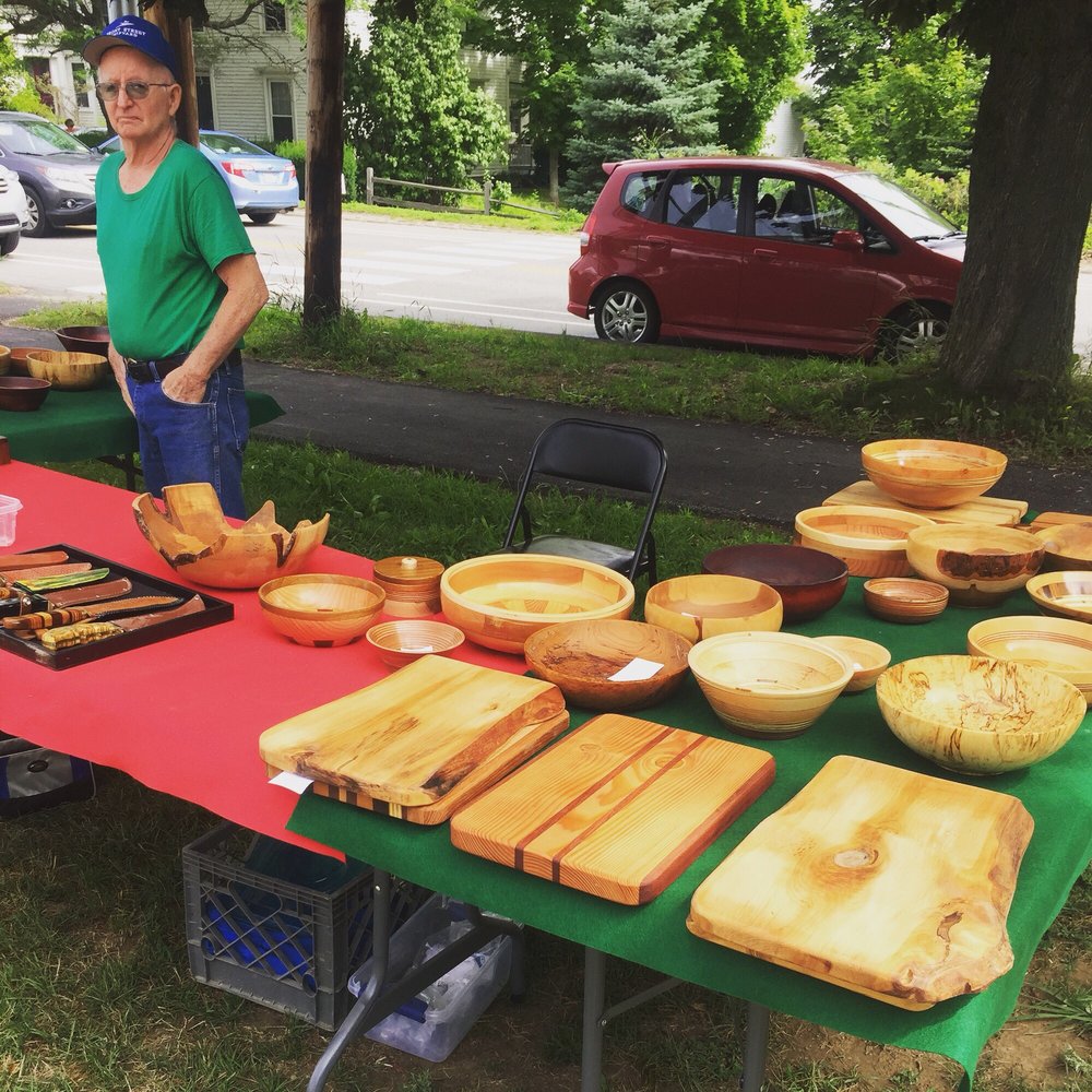 Belfast Farmers Market - All handmade. Beautiful bowls and cutting boards made by the man you see in the photo. - Farmers Market Near Me - Belfast, Maine Belfast Farmers Market - All handmade. Beautiful bowls and cutting boards made by the man you see in the photo. - Farmers Market Near Me - Belfast, Maine
