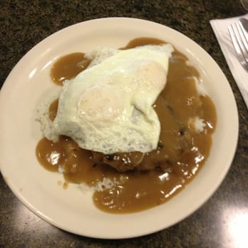Liliha Bakery - Hamburger steak w/ over easy eggs - Bakeries Near Me - Honolulu, Hawaii