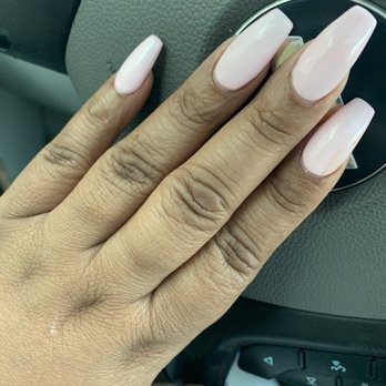 Halo nail spa - Coffin tips, #119 gel polish, matching color on my toes. I paid $47 for a filling, gel polish and a regular pedicure. - Nail Salons Near Me - Laurelton, New York