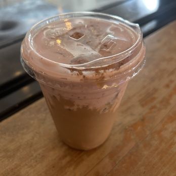 Cat & Craft - Strawberry horchata iced chai - Coffee & Tea Near Me - Vista, California Cat & Craft - Strawberry horchata iced chai - Coffee & Tea Near Me - Vista, California