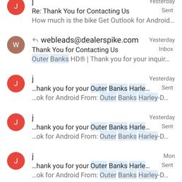 Shows how many times I contacted them