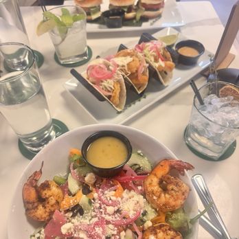 Thyme Restaurant & Bar - Mediterranean Garden Salad with shrimp Taco Sliders - Breakfast & Brunch Near Me - Atlanta, Georgia Thyme Restaurant & Bar - Mediterranean Garden Salad with shrimp Taco Sliders - Breakfast & Brunch Near Me - Atlanta, Georgia