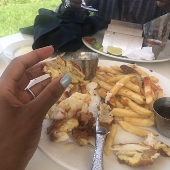 Latitudes - Fish and chips. Overcooked, full of batter, barely any fish. - Seafood Near Me - Highland Beach, Florida Latitudes - Fish and chips. Overcooked, full of batter, barely any fish. - Seafood Near Me - Highland Beach, Florida