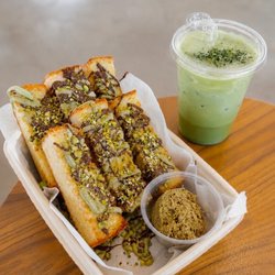 Auria Coffee - Double Matcha, Dubai chocolate honey butter sticks