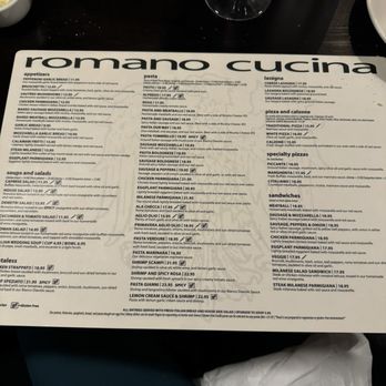 Romano Cucina - Menu - Italian Near Me - Newport Beach, California