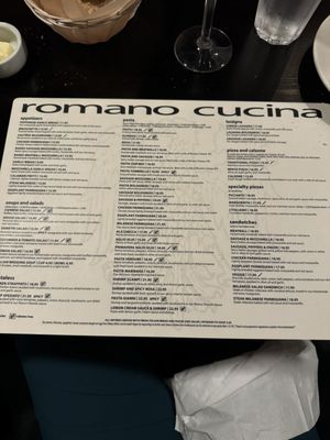 Menu photo 1 Romano Cucina Newport Beach, CA