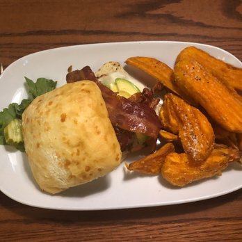 Rockslide Brew Pub - Main Street Club Sandwich with Sweet Potato Wedges - Brewpubs Near Me - Grand Junction, Colorado Rockslide Brew Pub - Main Street Club Sandwich with Sweet Potato Wedges - Brewpubs Near Me - Grand Junction, Colorado