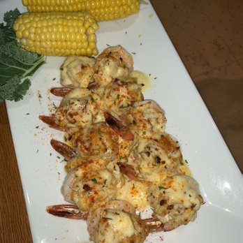 Wicker's Crab Pot - Crab stuffed shrimp with hollandaise and corn - Seafood Near Me - Chesapeake, Virginia Wicker's Crab Pot - Crab stuffed shrimp with hollandaise and corn - Seafood Near Me - Chesapeake, Virginia