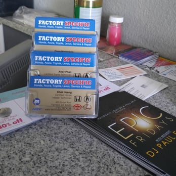 FactorySpecific - Cards - Auto Repair Near Me - Fairfield, California