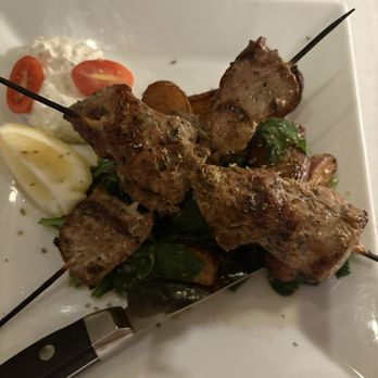 Anna's Harborside Grille - Pork souvlaki...tender and spice was perfect.. - American Near Me - Plymouth, Massachusetts Anna's Harborside Grille - Pork souvlaki...tender and spice was perfect.. - American Near Me - Plymouth, Massachusetts