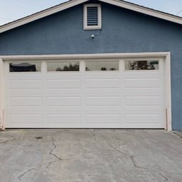 New insulated door with windows.