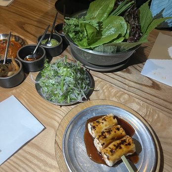 San Ho Won - Grilled Tteok, Ssam, and Scallion Salad - Korean Near Me - San Francisco, California