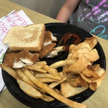 Back Porch Grill - Kids chicken platter with fries and chips - Seafood Near Me - Talladega, Alabama