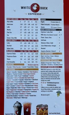 Menu photo 1 White Duck Espresso Lutz, FL