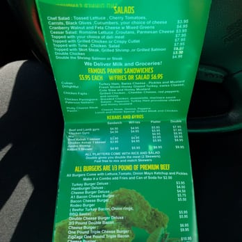 Zig Zagz Deli & Convience - a menu in a car - Delis Near Me - Pat, New Jersey Zig Zagz Deli & Convience - a menu in a car - Delis Near Me - Pat, New Jersey