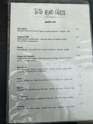 Menu photo 1 Tutto Bene Grazie Milan, MI