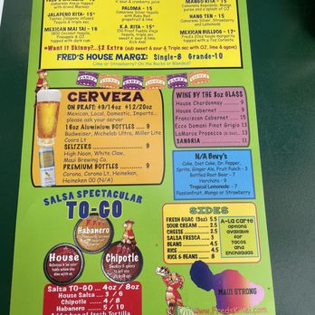 Fred's Mexican Cafe - Menu - Mexican Near Me - Kihei, Hawaii Fred's Mexican Cafe - Menu - Mexican Near Me - Kihei, Hawaii