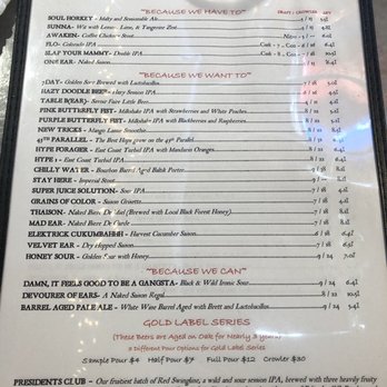 Trinity Brewing - Current taplist 12/18/18 - Brewpubs Near Me - Colorado Springs, Colorado Trinity Brewing - Current taplist 12/18/18 - Brewpubs Near Me - Colorado Springs, Colorado
