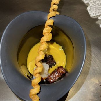 Alinea - Pork belly and fish - New American Near Me - Chicago, Illinois Alinea - Pork belly and fish - New American Near Me - Chicago, Illinois