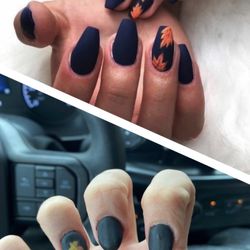 Pro Nails - The top was the inspiration photo I showed, the bottom is what they ended up looking like