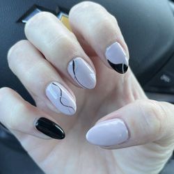 Allure Nail Studio - Almond nail shape, gel, with design