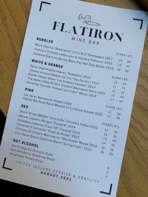 Menu photo 1 Flatiron Wines & Spirits San Francisco, CA Menu photo 1 Flatiron Wines & Spirits San Francisco, CA