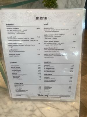 Menu photo 1 Thierry- Ambleside West Vancouver, BC Menu photo 1 Thierry- Ambleside West Vancouver, BC