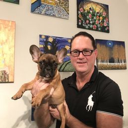 My french bulldog puppy with Dr.Andy