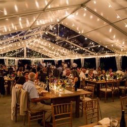 Anthony Wayne House - the beautiful tent lit up at night