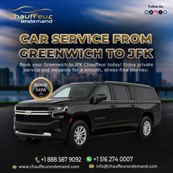 Chauffeur On Demand - Looking for a seamless ride from Greenwich to JFK?
