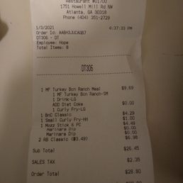 What we ordered...
