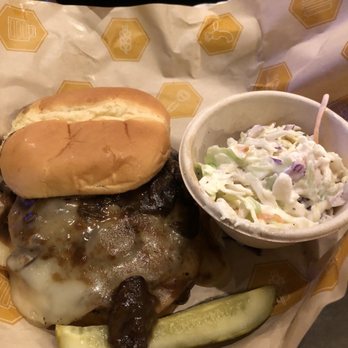 Montana Jack - Mushroom & Swiss with coleslaw - Burgers Near Me - Big Sky, Montana