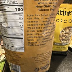 Harvey's Butter Rum Batter - Clean ingredients..