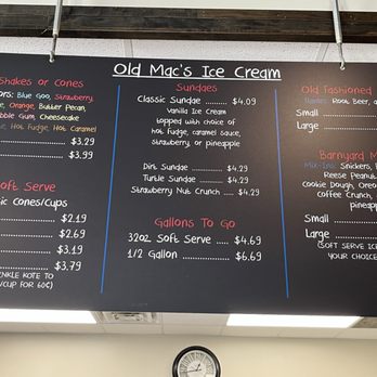 Old Mac's - Ice cream menu - Convenience Stores Near Me - Dieterich, Illinois Old Mac's - Ice cream menu - Convenience Stores Near Me - Dieterich, Illinois