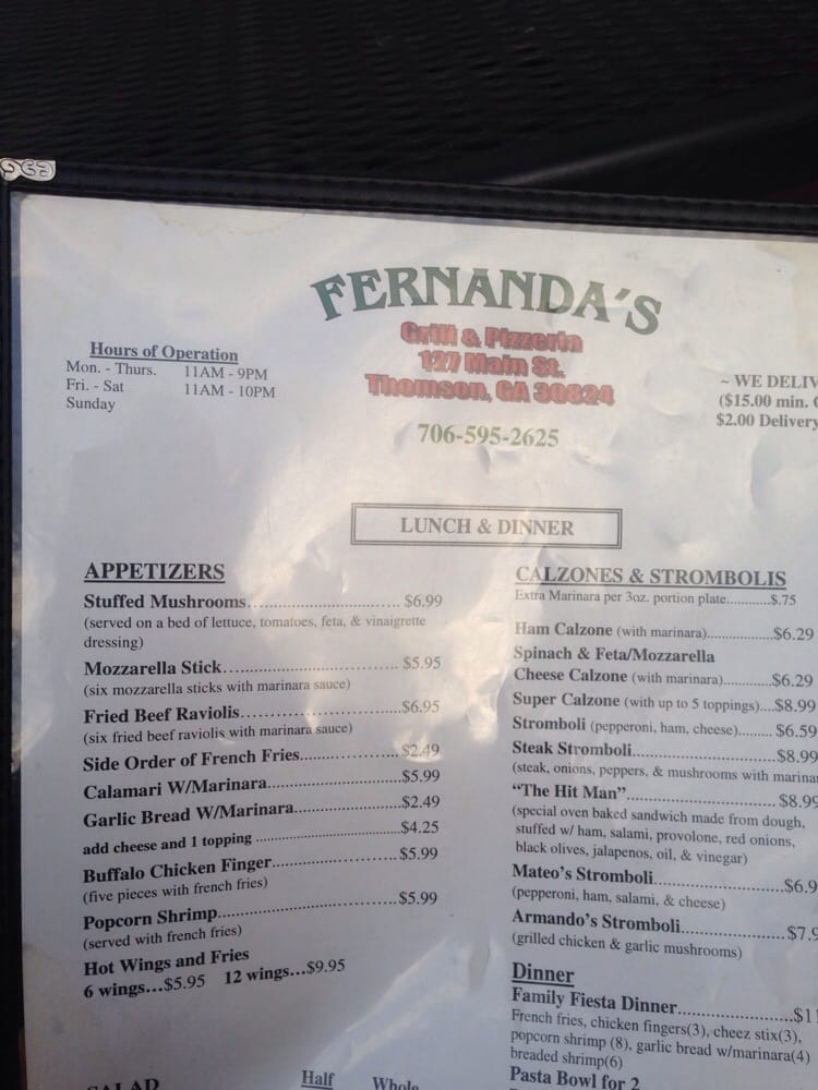 Fernandas Grill And Pizzaria Logo