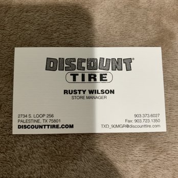Discount Tire - Thank you from the bottom of my heart Rusty!  We need more of you in the world! - Tires Near Me - Palestine, Texas
