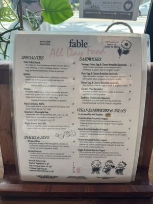 Menu photo 2 Fable Seattle, WA