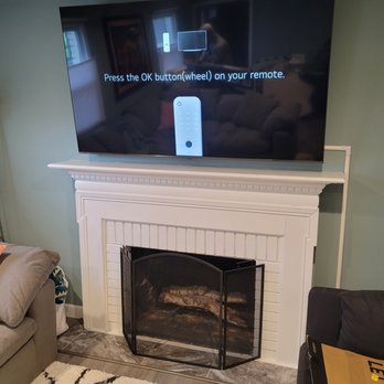 Prolific Connections - 75" above fireplace - TV Mounting Near Me