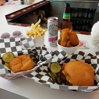 Archie's Flat Top - A #1 and #2 with onion rings and French fries - Burgers Near Me - West Allis, Wisconsin