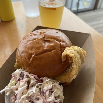 Buoy Shack - Fried Haddock w Coleslaw - Seafood Near Me - Kittery, Maine