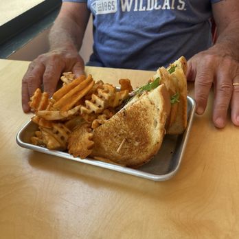 Ox Kitchen - Turkey sandwich with waffle fries - Salad Near Me - Fairhope, Alabama