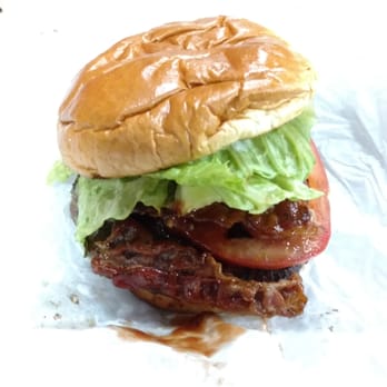 Blaze-N-Grill - Bbq bacon burger(single patty) with grilled onions cooked medium - Burgers Near Me - Chicago, Illinois