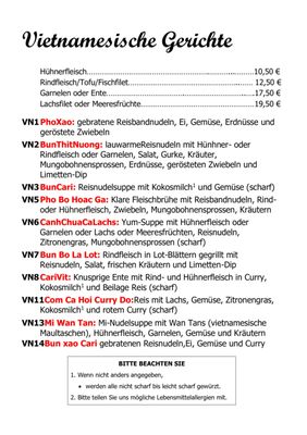 Menu photo 1 Asia Zur Krone Esslingen, BW