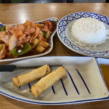 Thai Menu - a plate of food and a bowl of rice - Thai Near Me - Amarillo, Texas Thai Menu - a plate of food and a bowl of rice - Thai Near Me - Amarillo, Texas