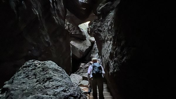 Photo of Pinnacles National Park - Paicines, CA, US. Inside Bear Gulch Cave